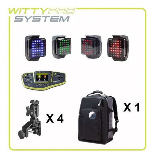 Kit 4 WittySem Pro avec chrono et clamps | Mtraining
