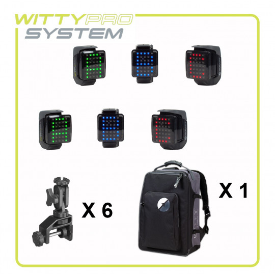 Kit 6 WittySem Pro sans chrono avec clamps | Mtraining