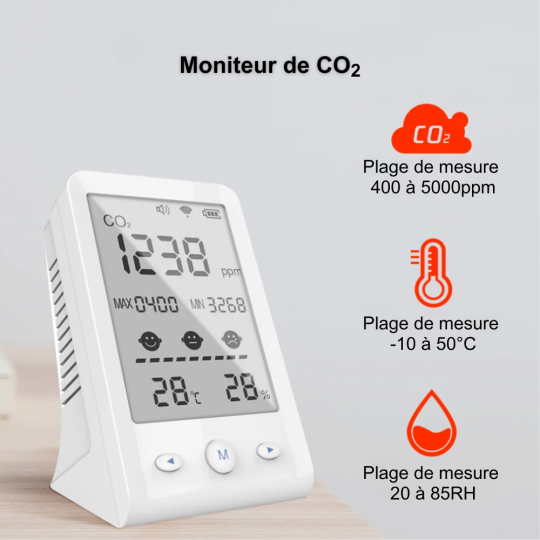 Moniteur CO2 température humidité - hypoxie | Mtraining